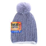 Load image into Gallery viewer, Lined Pom Pom Thermal Heat Control Kids Beanie
