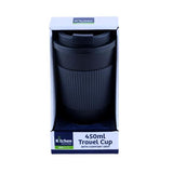 Load image into Gallery viewer, Black Tall Travel Coffee Mug - 450ml