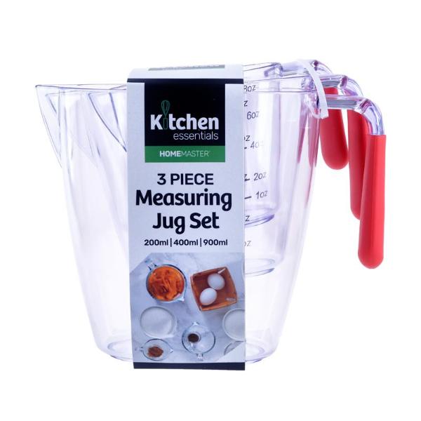 3 Pack Measuring Jug Set - 200ml / 400ml / 900ml