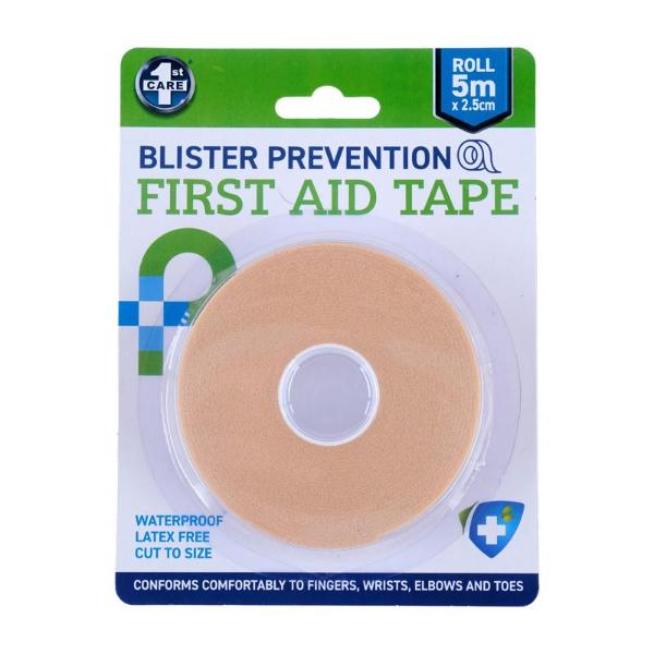 Waterproof First Aid & Blister Prevention Tape - 2.5cm x 500cm