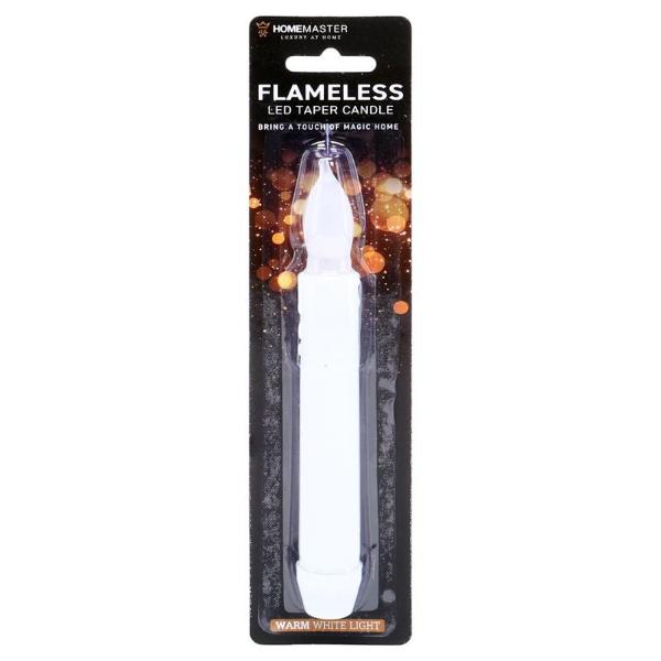 Led Warm White Flameless Battery Operated Flickering Function Taper Candle