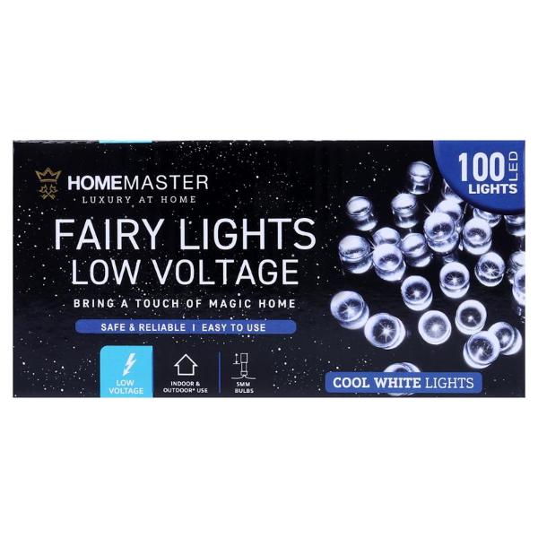 Cool White 8 Function Low Voltage 100 Led Fairy Light - 6.5cm