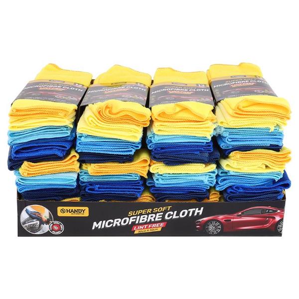 12 Pack Super Soft Microfibre Cloth - 30cm x 30cm
