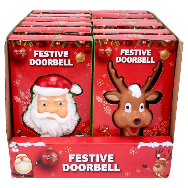 Christmas Battery Operated Door Bell - 11cm x 19.5cm