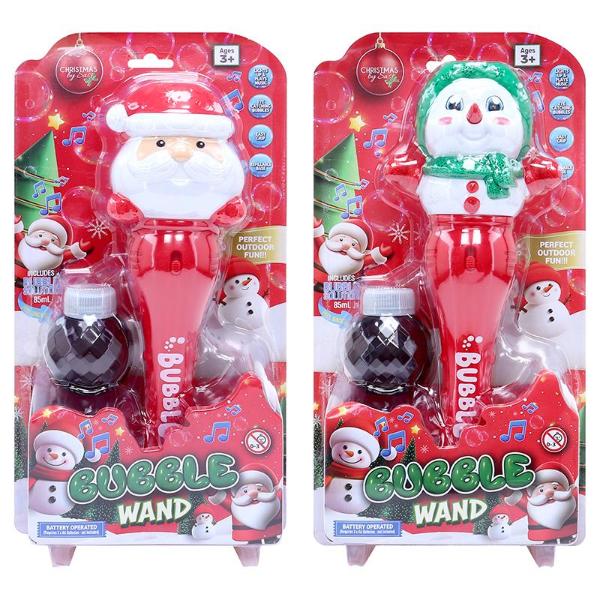 Christmas Battery Operated Toy Bubble Gun - 12cm x 34.5cm