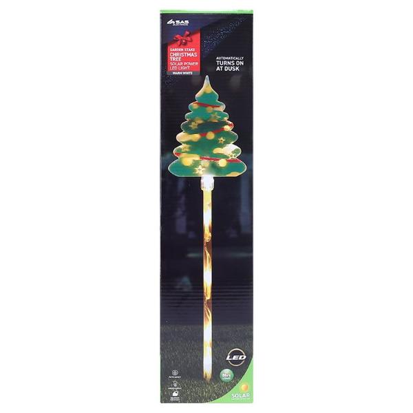 Warm White 2 Functions 5 Led Christmas Tree Solar Light Stake - 8.5cm x 11cm x 50cm