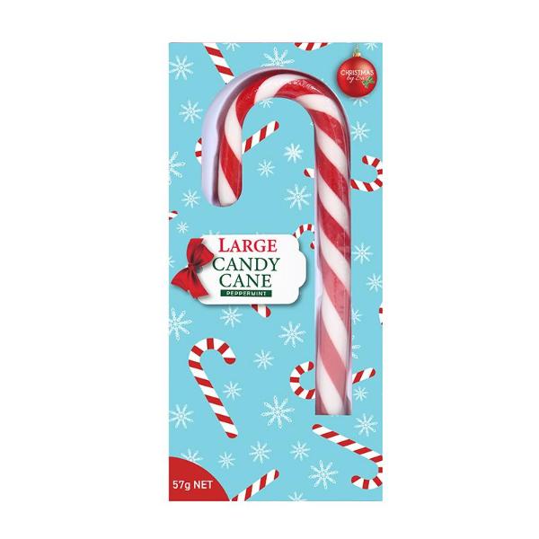 Red & White Striped Large Peppermint Candy Cane - 19cm