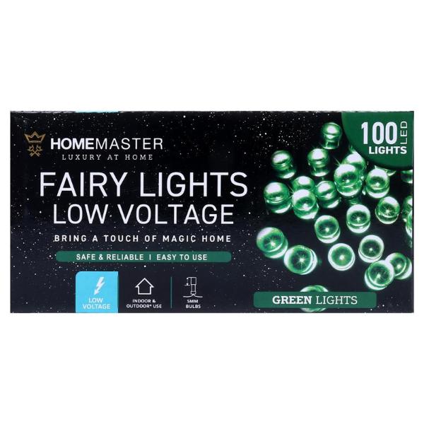 Green 8 Function Low Voltage 100 Led Fairy Light - 6.5m