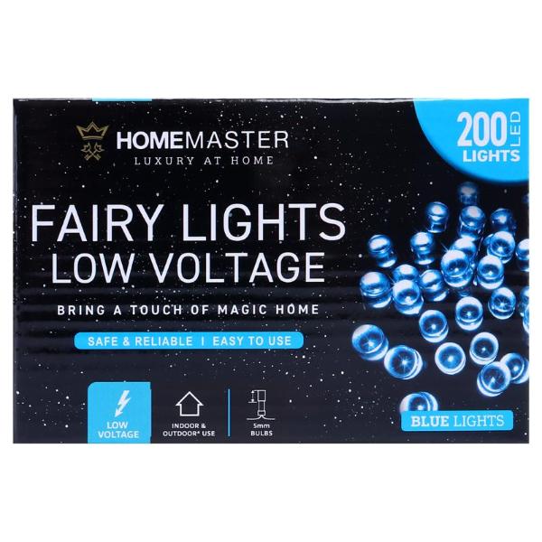 Blue 8 Function Low Voltage 200 Led Fairy Light - 11.5m