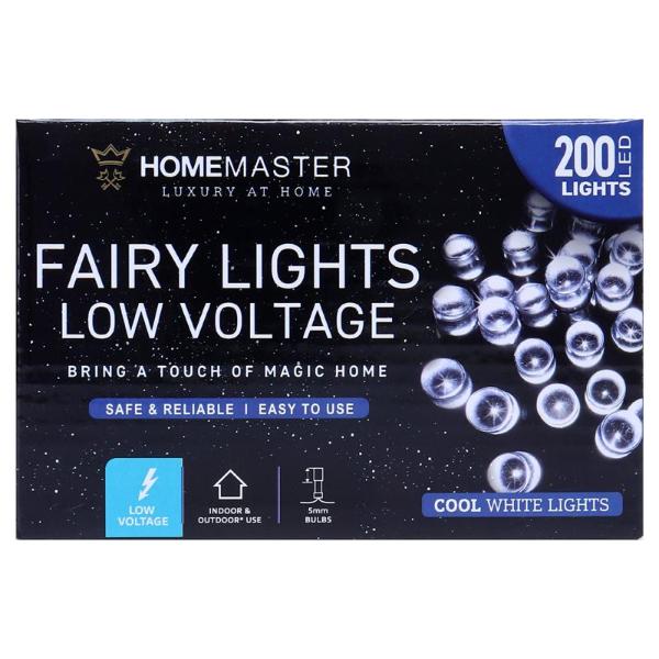 Cool White 8 Function Low Voltage 200 Led Fairy Light - 11.5m