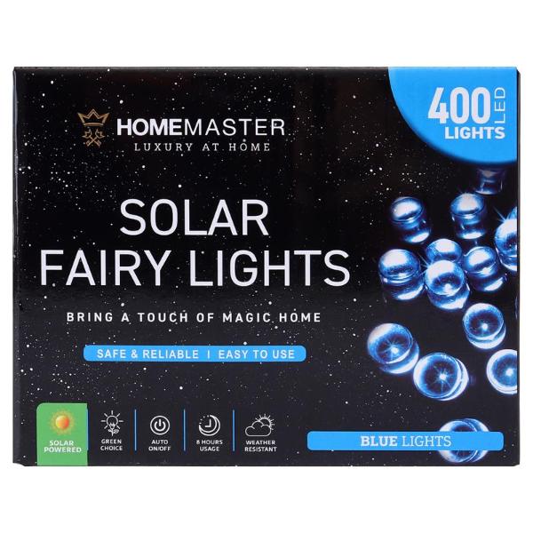 Blue 2 Functions 400 Led Fairy Solar Light - 25.5m
