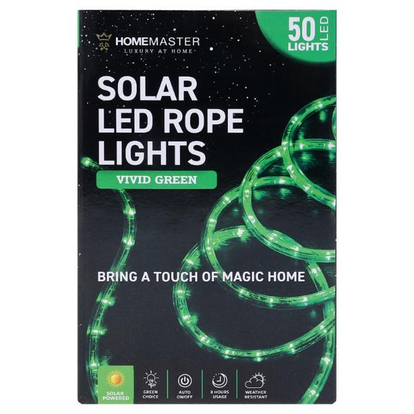 Green 8 Functions 50 Led Rope Solar Light - 700cm