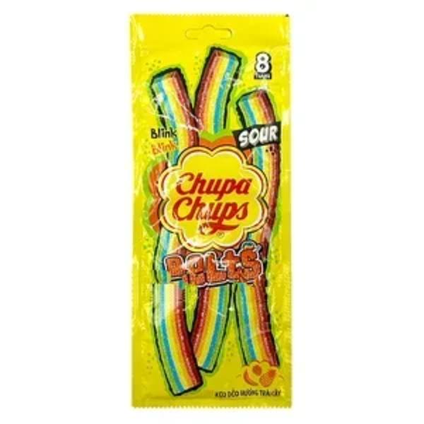 8 Pack Chupa Chups Fruity Sour Belt - 57.6g