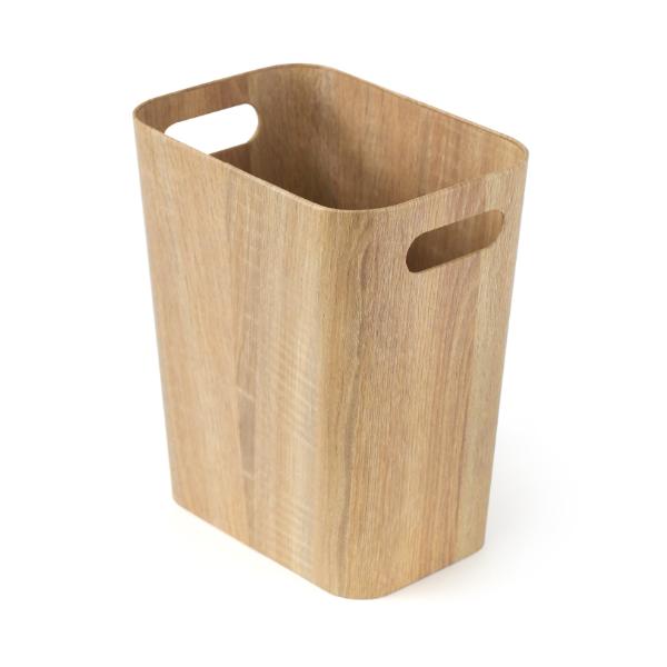 Narrow Woodgrain Look Storage Bin - 26cm x 18cm x 30cm