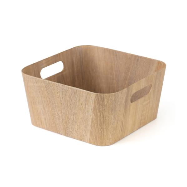Square Woodgrain Look Storage - 30.5cm x 15.2cm