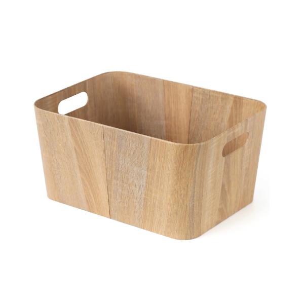 Rectangle Woodgrain Look Storage - 30.5cm x 40.6cm x 20.3