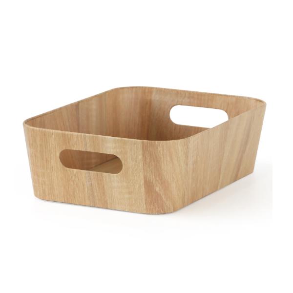Rectangle Woodgrain Look Storage - 37.5cm x 26.2cm x 11cm