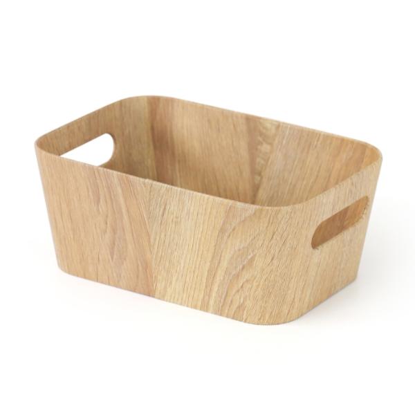 Rectangle Woodgrain Look Storage - 26cm x 18cm x 11cm