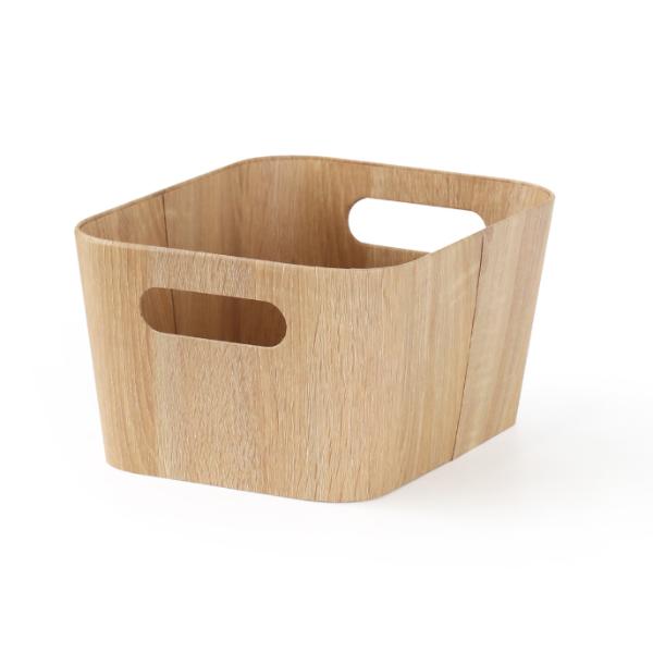 Rectangle Woodgrain Look Storage - 23cm x 30.5cm x 15.2cm