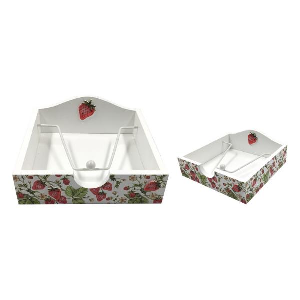 Napkin Holder With Strawberry Design - 19cm