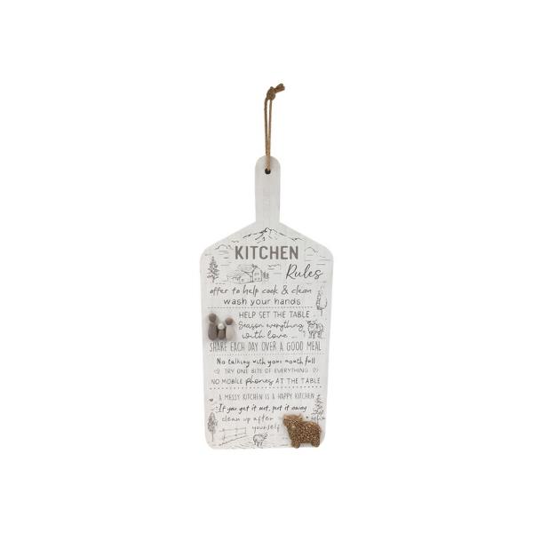 Highland Cown Design Hanging Kitchen Rules - 57cm