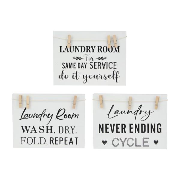 Laundry MDF Plaque - 20cm x 15cm