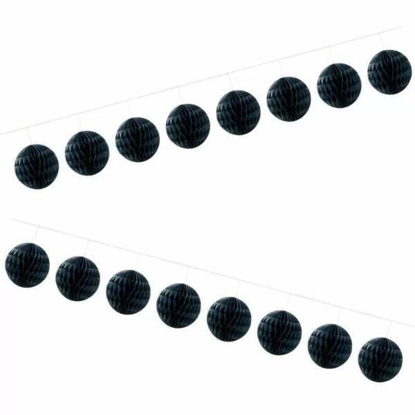 Black Honeycomb Garland - 400cm