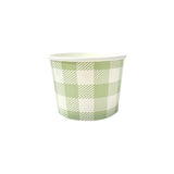 Load image into Gallery viewer, 10 Pack Green Gingham Paper Tub - 473ml