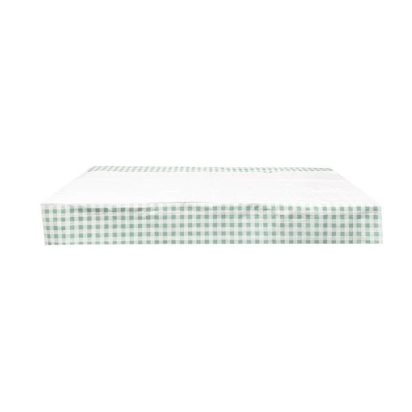 Green Gingham Paper Table Cover - 180cm x 120cm