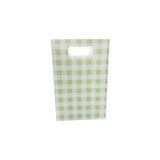 Load image into Gallery viewer, 6 Pack Green Gingham Paper Bag - 12cm x 6cm x 18.5cm