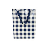 Load image into Gallery viewer, Blue Gingham Paper Bag - 25cm x 10cm x 33cm