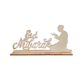 Load image into Gallery viewer, Eid Mubarak Wooden Table Decoration - 7.5cm