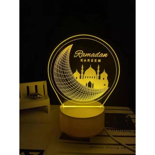 Ramadan Kareem LED Light Moon - 17cm