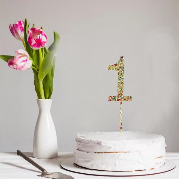 Acrylic Number Cake Topper - 1