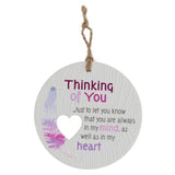 Load image into Gallery viewer, Ceramic Piece Of My Heart Thinking Of You Hanging Plaque