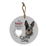 Load image into Gallery viewer, Ceramic Piece Of My Heart Cattle Dog Hanging Plaque