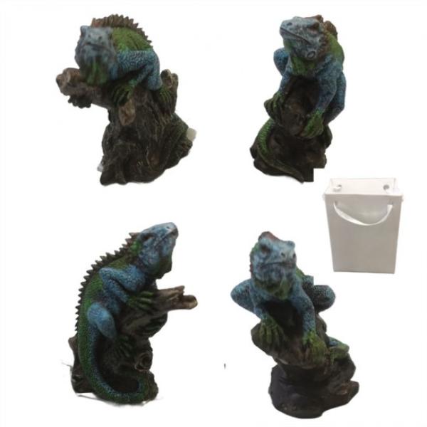 Resin Miniature Iguana With Paper Bag - 6cm