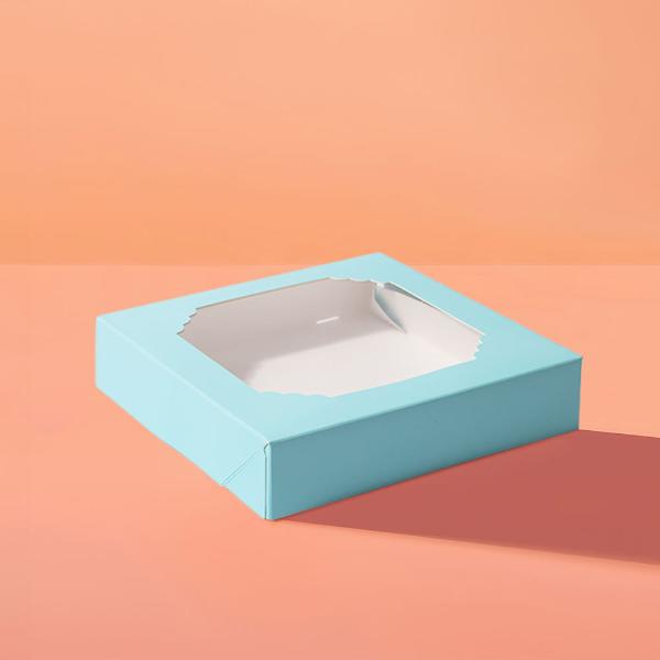 5 Pack Large Pastel Blue Papyrus Scalloped Treat Box