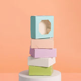Load image into Gallery viewer, 5 Pack Small Mixed Colours Papyrus Scalloped Treat Box