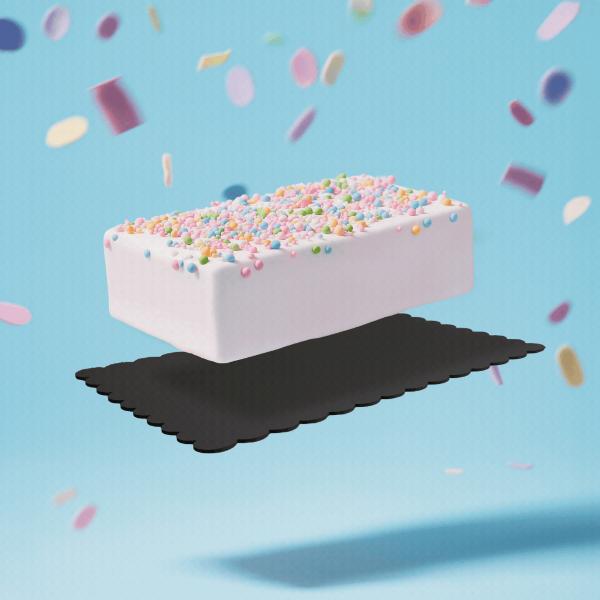 Rectangle Dual Colour Scalloped Cake Board