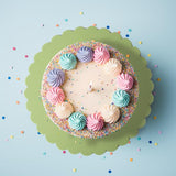 Load image into Gallery viewer, Pastel Green Scalloped Cake Board - 25.4cm
