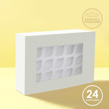 Load image into Gallery viewer, White 24 Papyrus Tall Cupcake Box