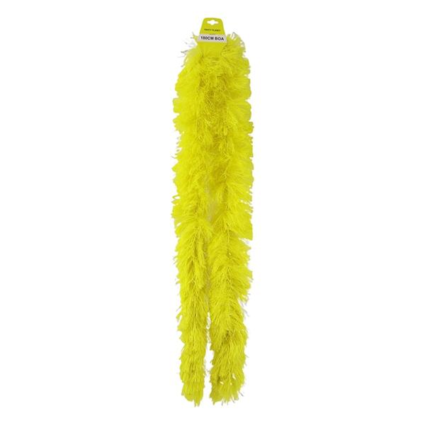 Yellow Polyester Boa With Tinsel Shreds - 180cm