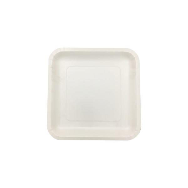 15 Pack White Square Paper Plate - 23cm