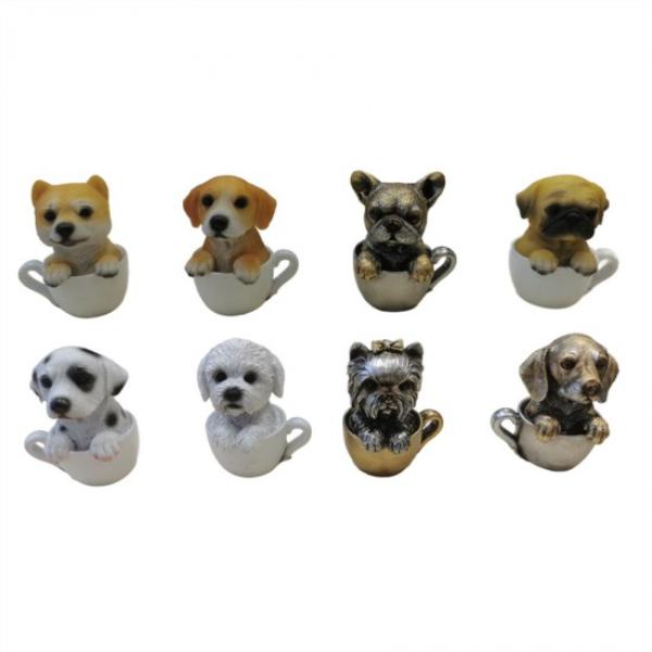 Resin Dog Cup Ornaments - 6.5cm