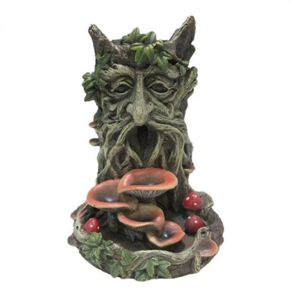 Resin Green Man Backflow Burner - 18cm