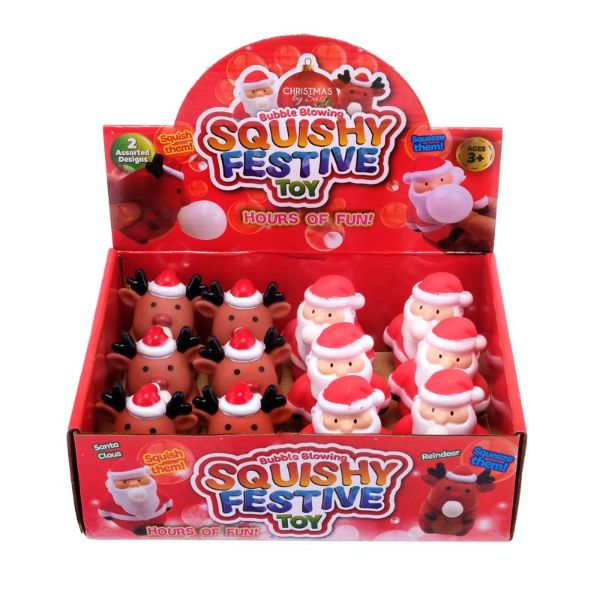 Squeeze Blowing Bubble Christmas Squishy Toy