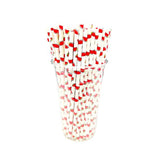 Load image into Gallery viewer, 80 Pack Watermelon Paper Straws - 0.6cm x 19.7cm