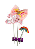 Load image into Gallery viewer, Happy Birthday Bow Cake Topper