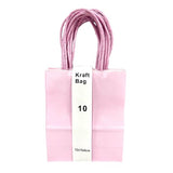 Load image into Gallery viewer, 10 Pack Light Pink Kraft Bag - 12cm x 15cm x 6cm